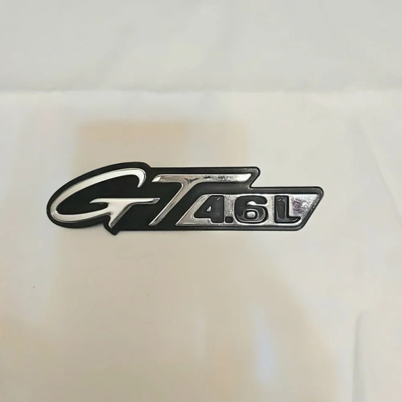 Ford OEM 1996-98 Mustang GT 4.6L Chrome 5.25 Emblem  Badge Logo Nameplate x 2 - Picture 1 of 4